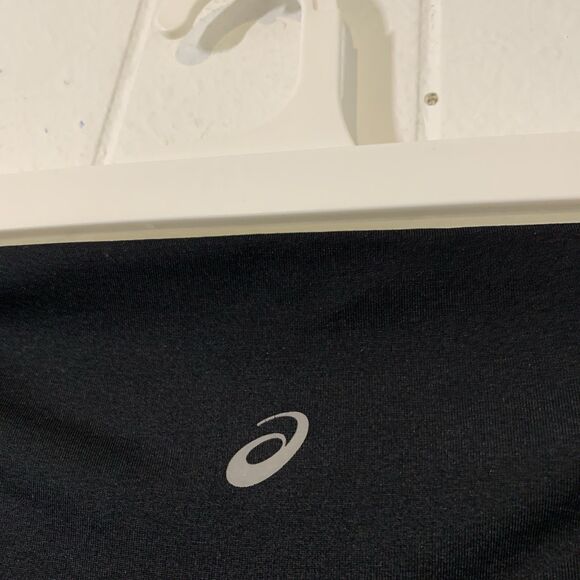 Asics Womens Medium Leggings Running Fitness Fleece Lined Reflective Warm Black - Picture 4 of 5